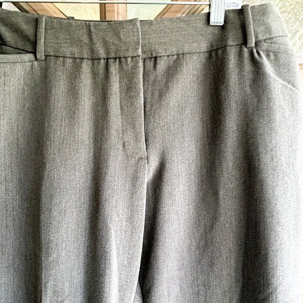 Worthington Curvy Fit Perfect Trouser Dress Pants Gray Size 16P